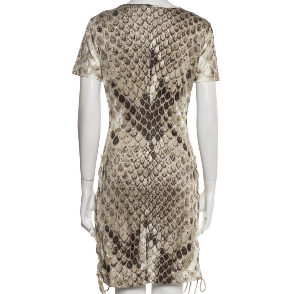 Roberto Cavalli Brown Python Print Dress - Size I… - image 2